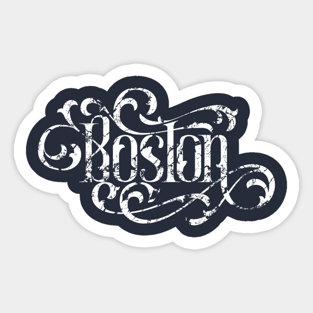 Boston Flourishes Sticker by polliadesign